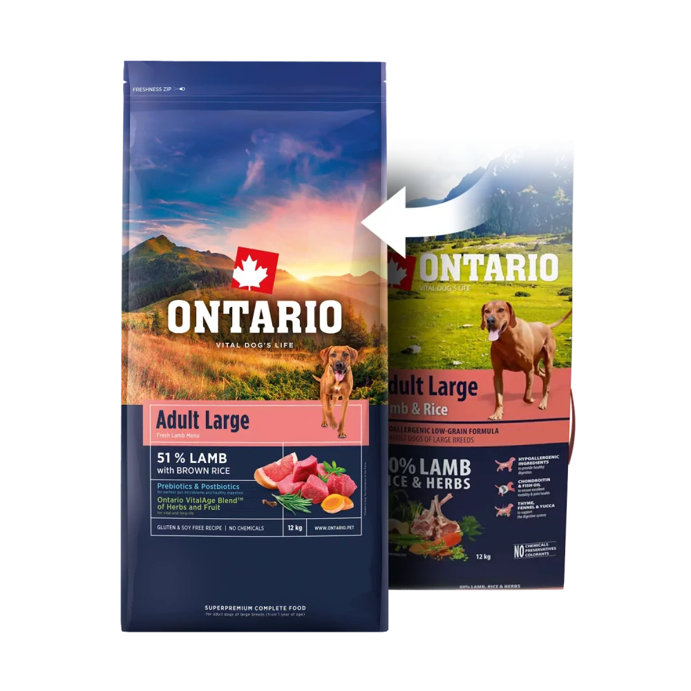 Ontario Adult Large Lamb & Brown Rice 12kg